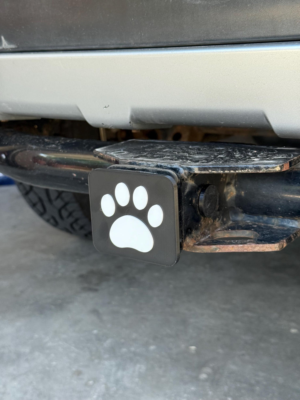 Paw Print Hitch Cover | 2 Inch Trailer Hitch Cover | Dog Lover Hitch Cover | PIN INCLUDED