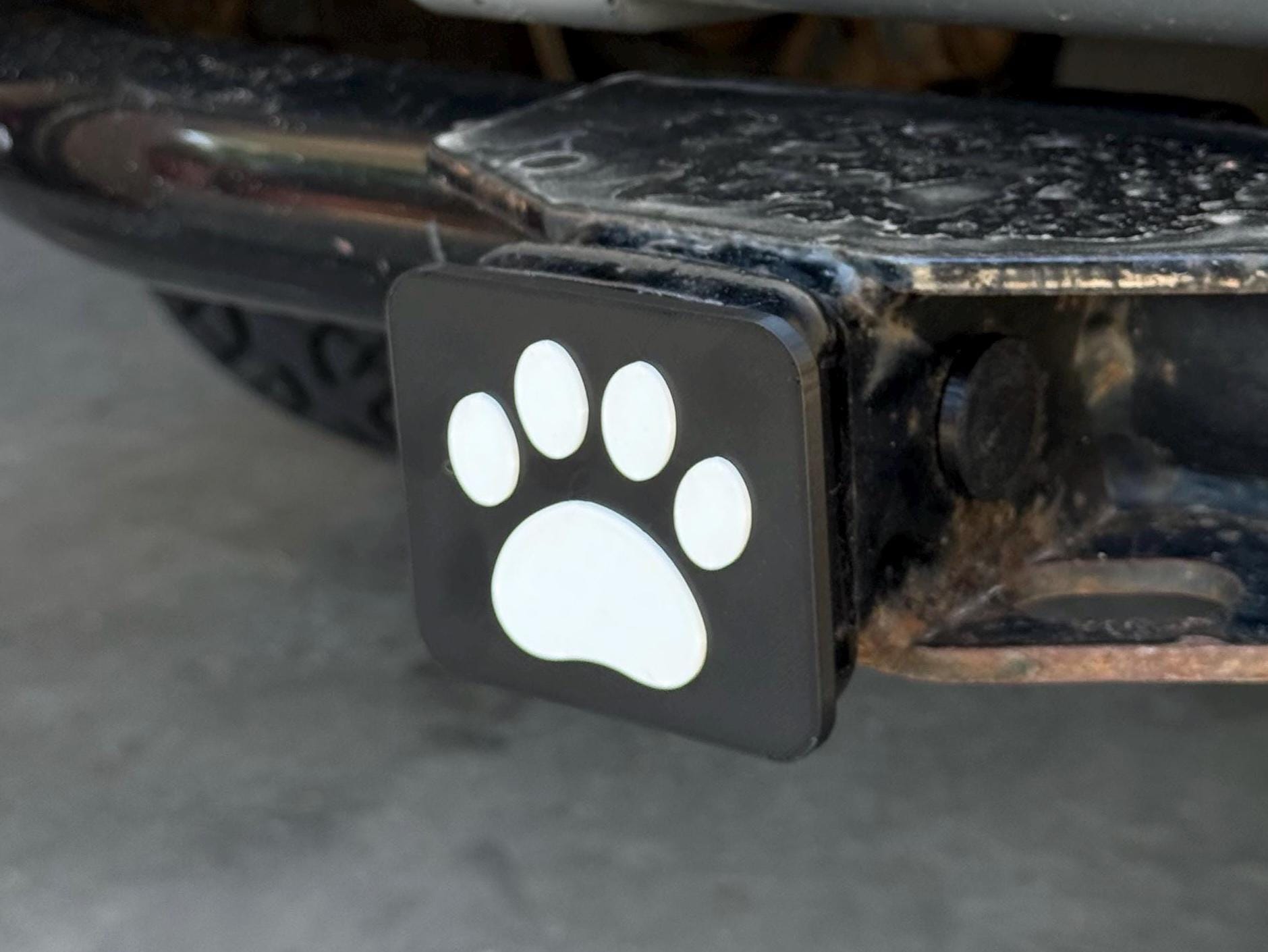 Paw Print Hitch Cover | 2 Inch Trailer Hitch Cover | Dog Lover Hitch Cover | PIN INCLUDED